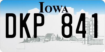 IA license plate DKP841