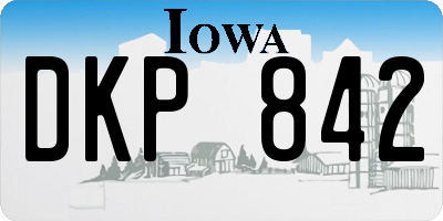 IA license plate DKP842