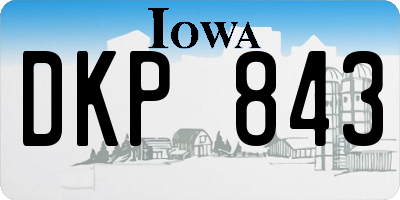 IA license plate DKP843