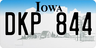 IA license plate DKP844