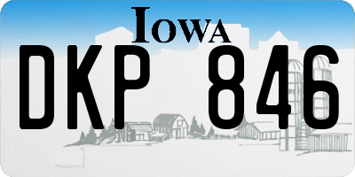 IA license plate DKP846