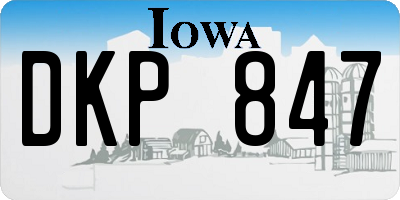 IA license plate DKP847