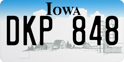 IA license plate DKP848
