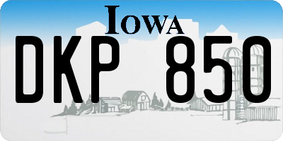 IA license plate DKP850