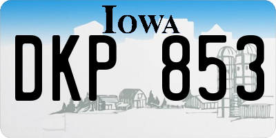 IA license plate DKP853