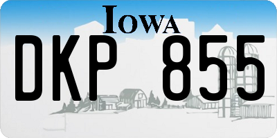 IA license plate DKP855