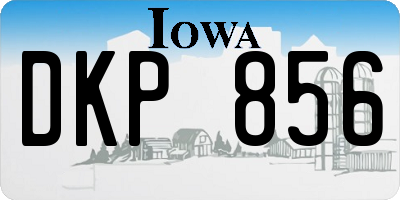 IA license plate DKP856