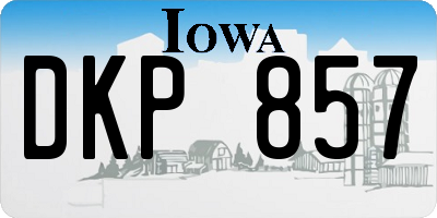 IA license plate DKP857