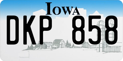 IA license plate DKP858