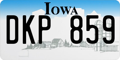 IA license plate DKP859