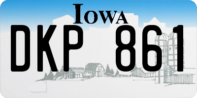 IA license plate DKP861