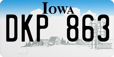 IA license plate DKP863