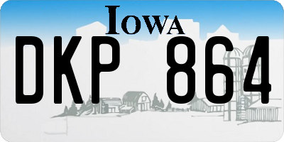 IA license plate DKP864