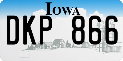 IA license plate DKP866