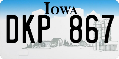 IA license plate DKP867