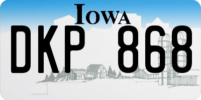 IA license plate DKP868