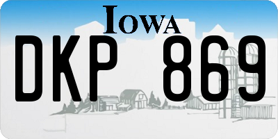 IA license plate DKP869