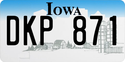 IA license plate DKP871