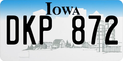 IA license plate DKP872