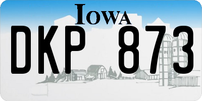 IA license plate DKP873