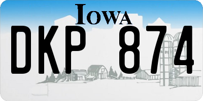 IA license plate DKP874