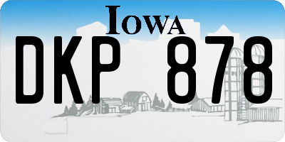 IA license plate DKP878