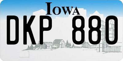IA license plate DKP880