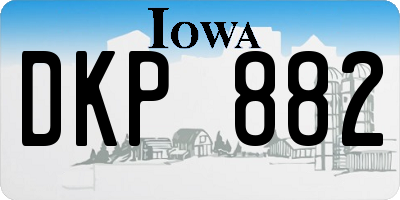 IA license plate DKP882