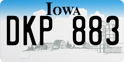 IA license plate DKP883