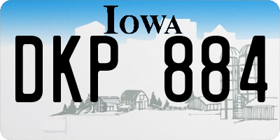 IA license plate DKP884