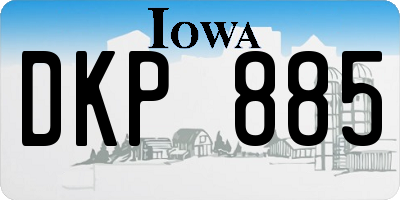 IA license plate DKP885