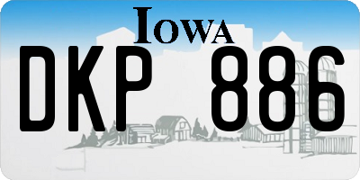 IA license plate DKP886
