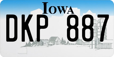 IA license plate DKP887