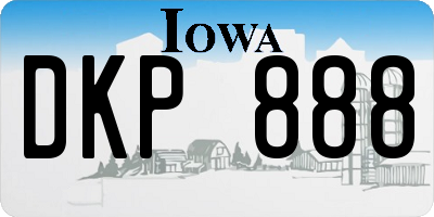 IA license plate DKP888