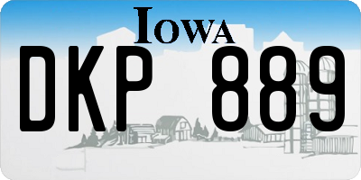 IA license plate DKP889