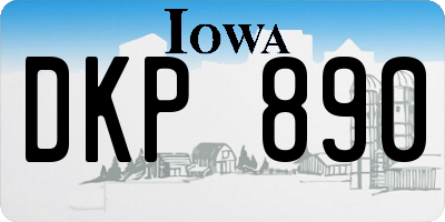IA license plate DKP890