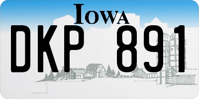 IA license plate DKP891