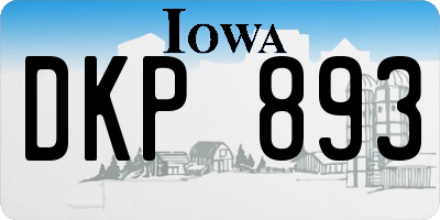 IA license plate DKP893