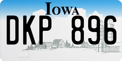 IA license plate DKP896