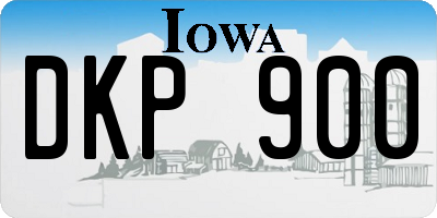 IA license plate DKP900