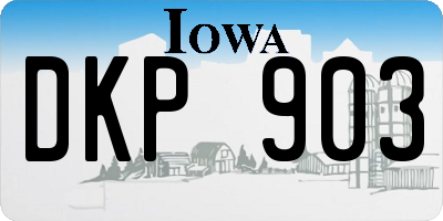 IA license plate DKP903