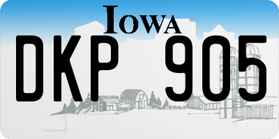 IA license plate DKP905