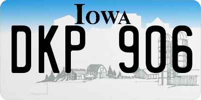 IA license plate DKP906