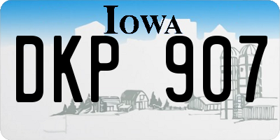 IA license plate DKP907