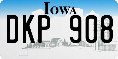 IA license plate DKP908