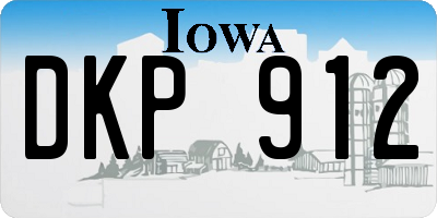 IA license plate DKP912