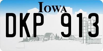 IA license plate DKP913