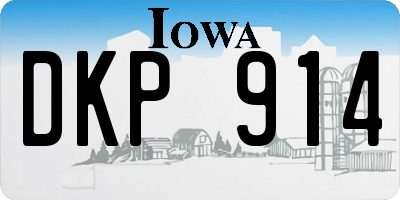 IA license plate DKP914