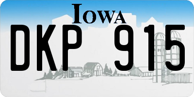 IA license plate DKP915