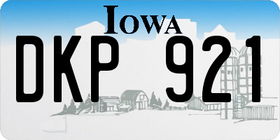 IA license plate DKP921